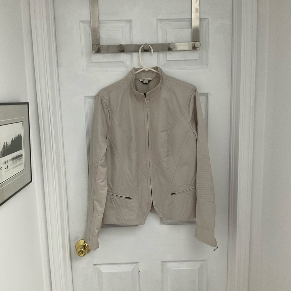 Banana Republic Women's Light Beige Bomber Jacket
